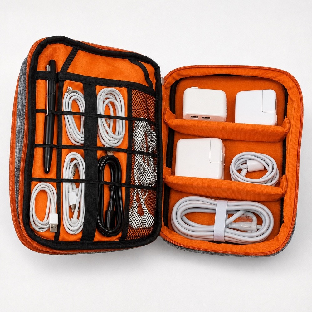 Discontinued JellyComb Waterproof Tech Organizer/ Travel Double Layer Zip C se